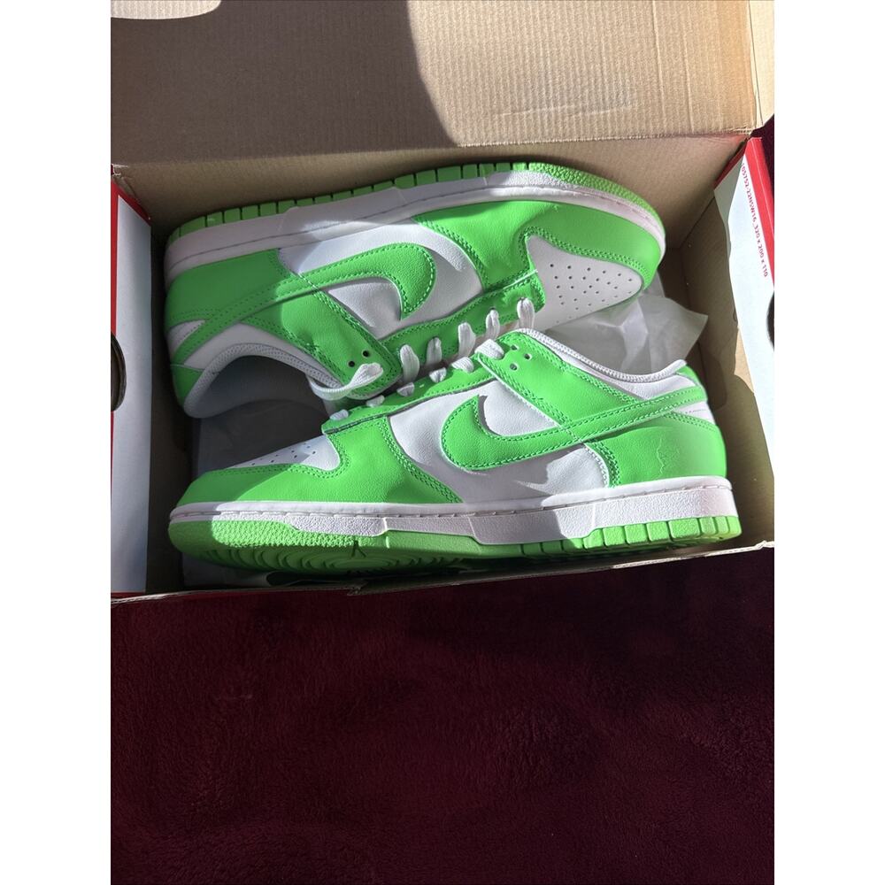 Size 10 Women’s 8.5 mens NIKE W DUNK LOW HV0842-133 Sail Green Strike White Neon - Picture 11 of 12